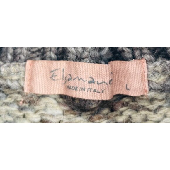 Anthropologie Italian Wool Blend Elsamanda Sweater Large Turtleneck Sweater Stri - Picture 2 of 5